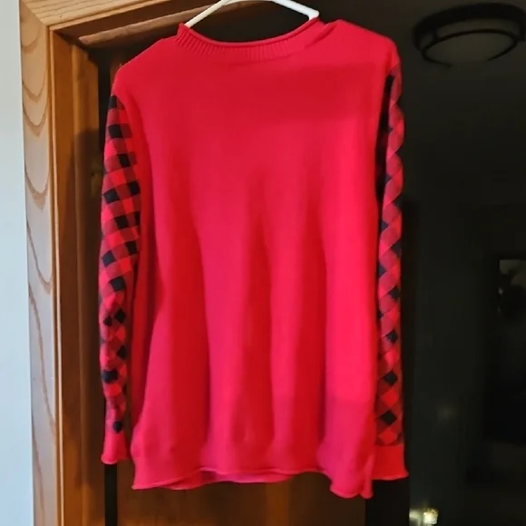 Red Snowman and Penguin Sweater - Picture 2 of 5